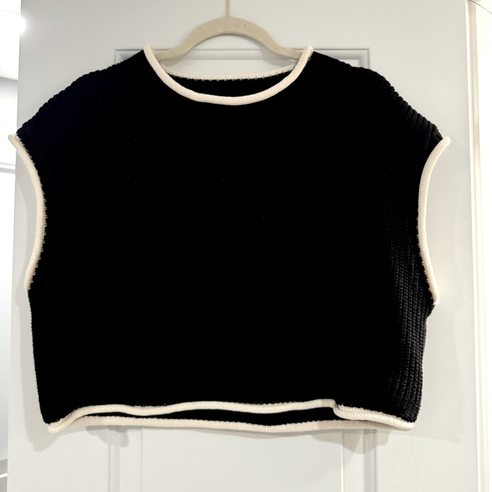 Day + Moon Black and White Sweater